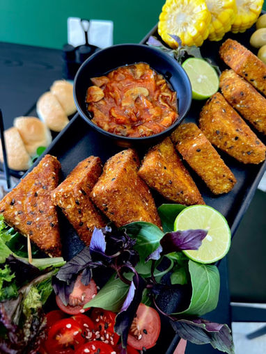 تصویر  خوراک توفوی سوخاری